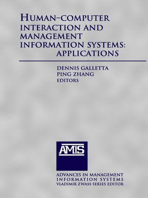 cover image of Human-Computer Interaction and Management Information Systems: Applications